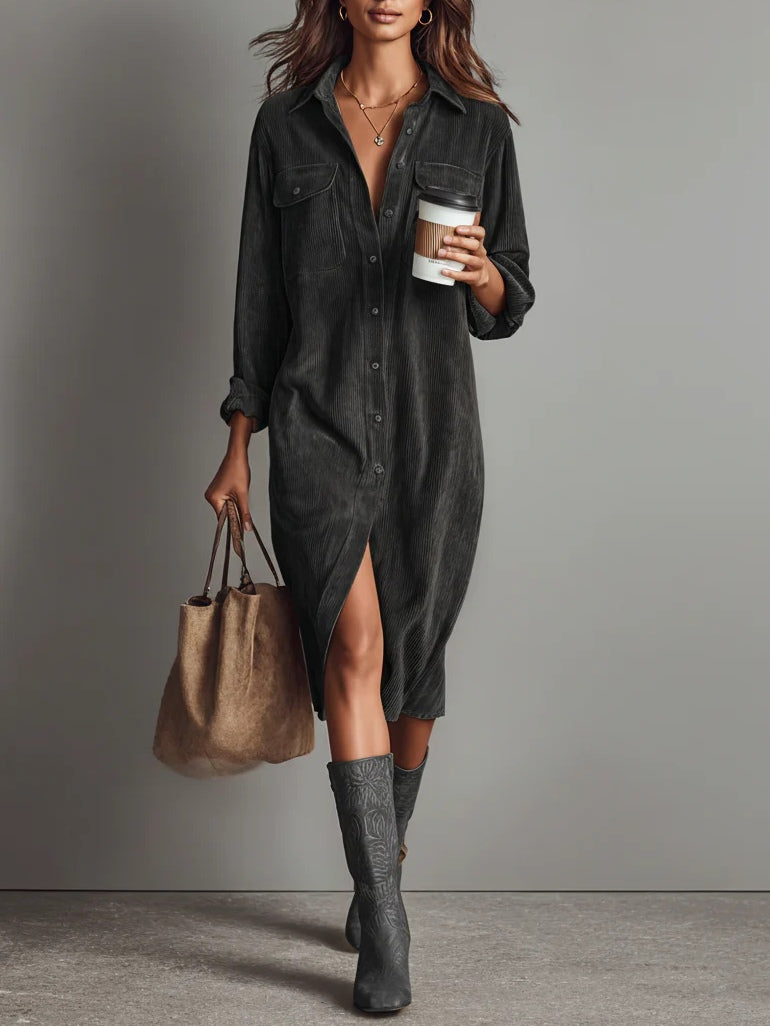 Rosario – Vestido midi amplio con bolsillos