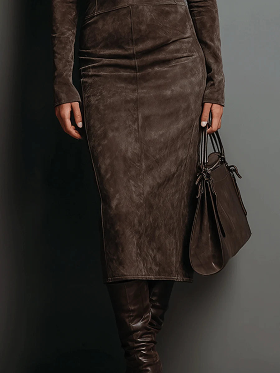 Fiorela – Vestido midi de cuello alto