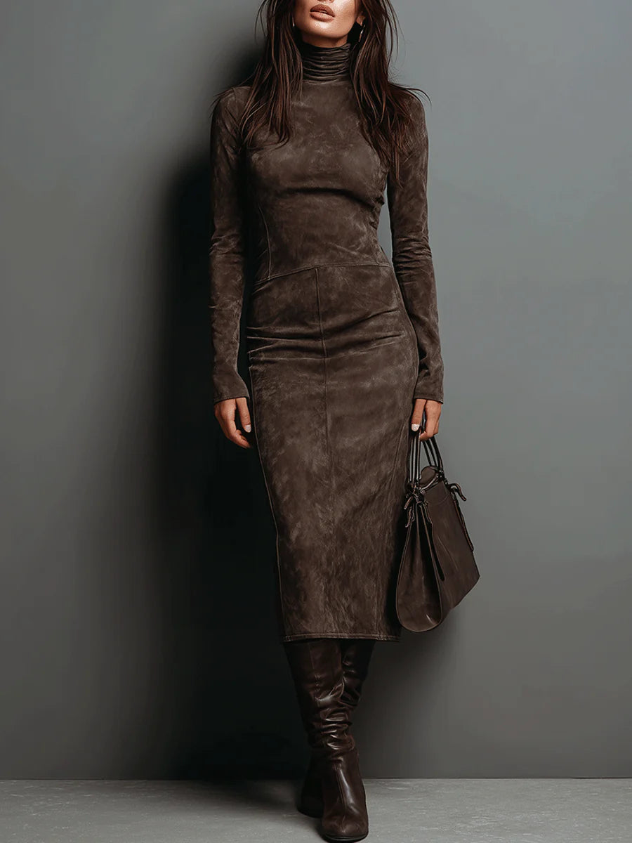 Fiorela – Vestido midi de cuello alto
