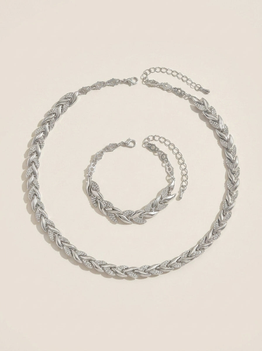 Clara – collar y pulsera, plata