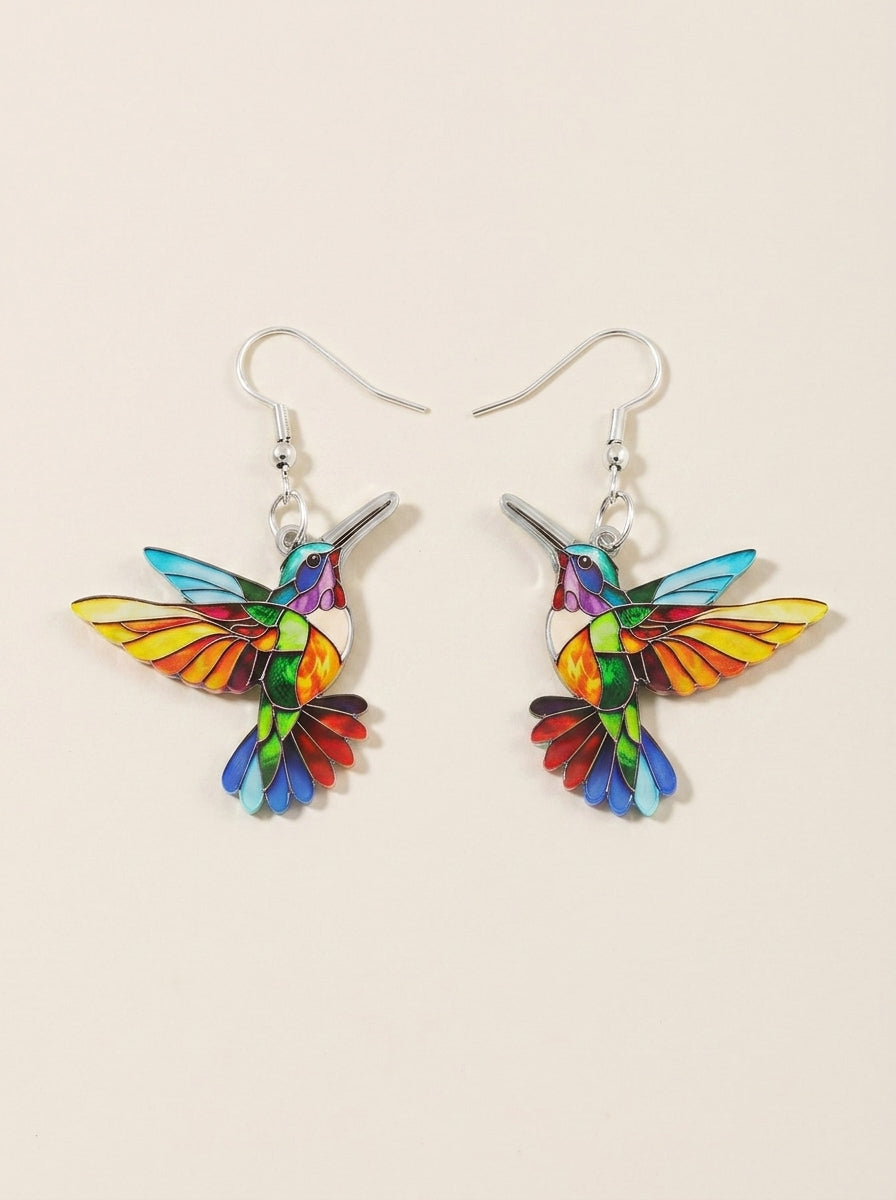 Matilde – Pendientes y collar colibrí
