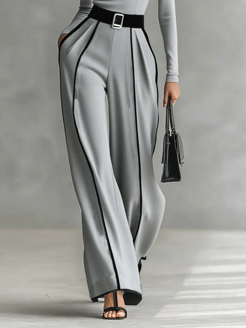 Ángela – Conjunto de cuello alto y pantalón ancho