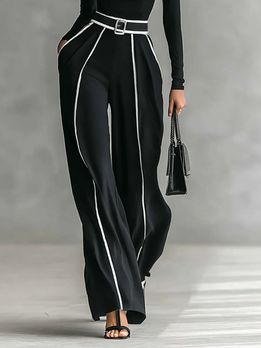 Ángela – Conjunto de cuello alto y pantalón ancho