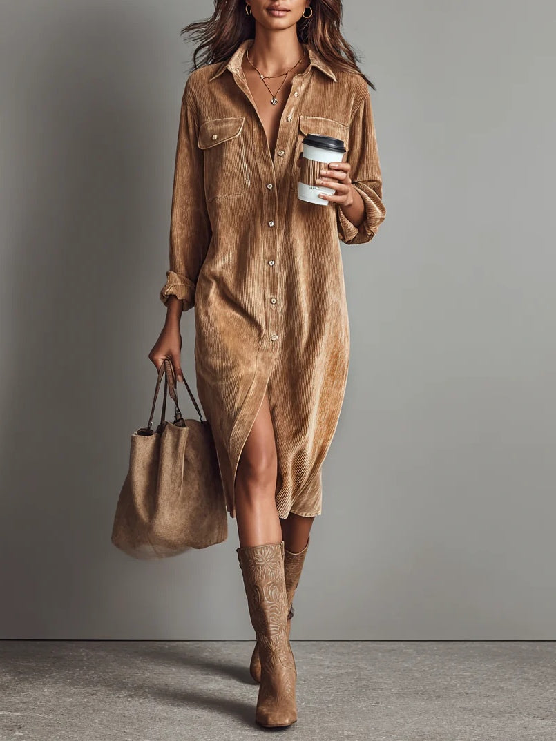 Rosario – Vestido midi amplio con bolsillos