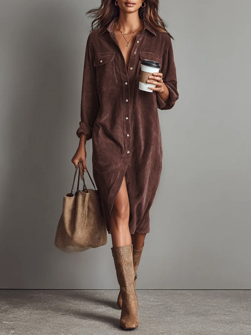 Rosario – Vestido midi amplio con bolsillos
