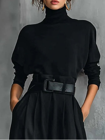 Inés – Conjunto negro con pantalón fluido