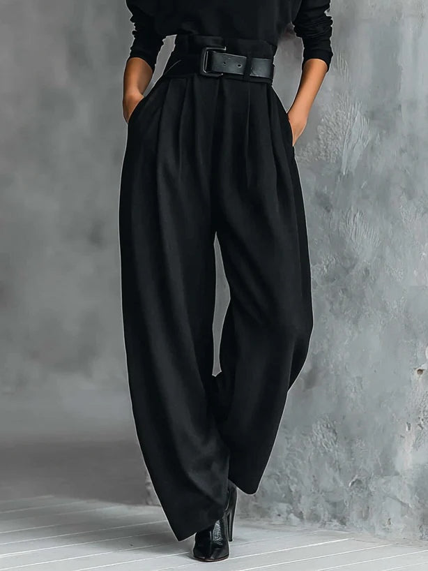 Inés – Conjunto negro con pantalón fluido