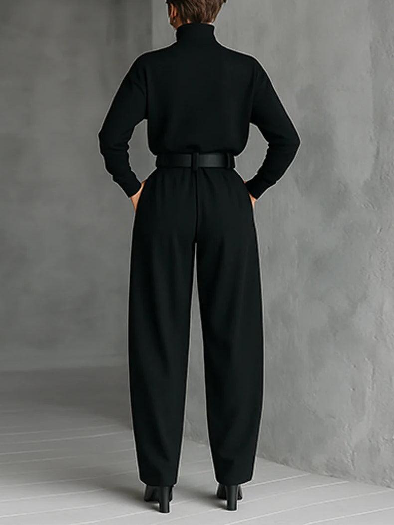 Inés – Conjunto negro con pantalón fluido
