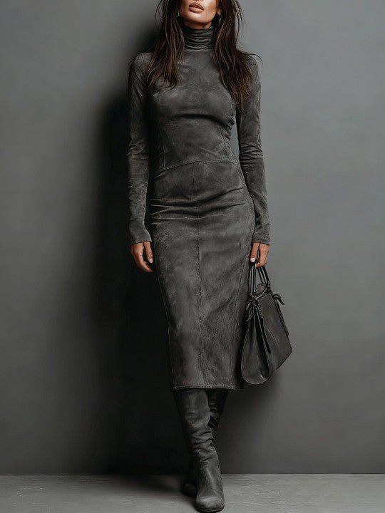Fiorela – Vestido midi de cuello alto